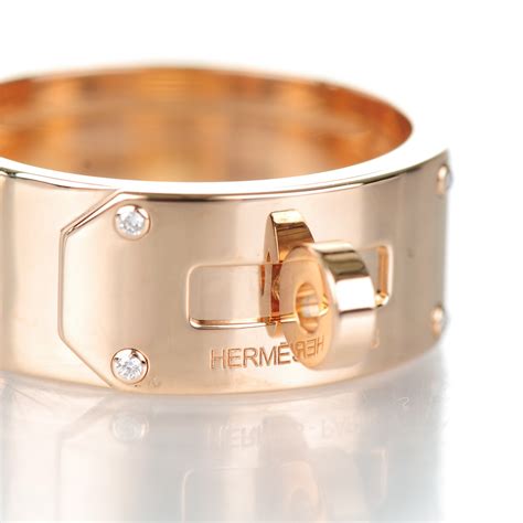 hermes ring rose gold|hermes diamond kelly ring.